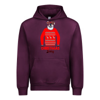 Mauve Wine Christmas Buldog Urban Hoodie - Bettercallsaul