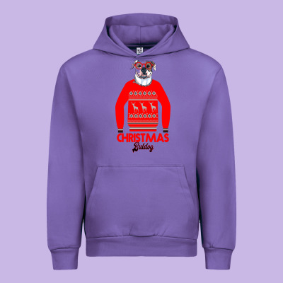 Christmas Buldog Urban Hoodie Designed By Bettercallsaul
