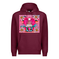 Burgundy v.d gnome and lotus tumbler Premium Hoodie - AdoDesignShop