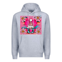 Heather Grey v.d gnome and lotus tumbler Premium Hoodie - AdoDesignShop