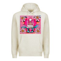Oatmeal Heather v.d gnome and lotus tumbler Premium Hoodie - AdoDesignShop