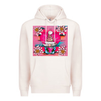Pale Pink v.d gnome and lotus tumbler Premium Hoodie - AdoDesignShop