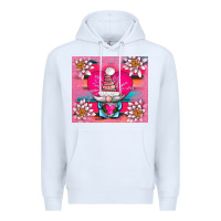 White v.d gnome and lotus tumbler Premium Hoodie - AdoDesignShop