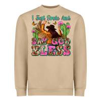 Mushroom i just smile and say god bless Heavyweight Sweatshirt - Zillion Design Studio