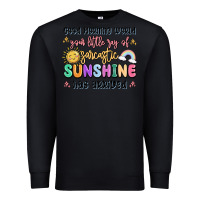Black good morning world your little ray of sarcastic Premium Sweatshirt - MaliasSmallBusiness