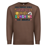 Chestnut good morning world your little ray of sarcastic Premium Sweatshirt - MaliasSmallBusiness