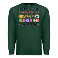 Sports Green good morning world your little ray of sarcastic Premium Sweatshirt - MaliasSmallBusiness
