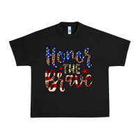 Black Honor the brave Urban Heavy Tee - Neo Western