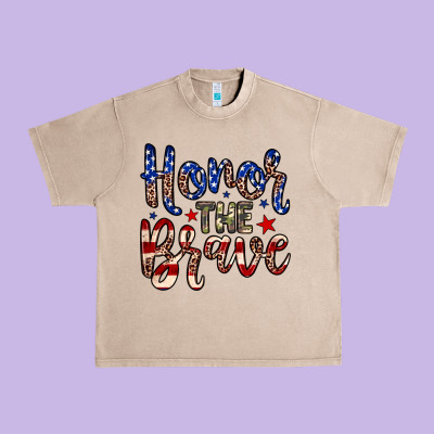 Honor The Brave Urban Heavy Tee Designed By Neo Western