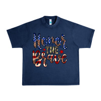 Navy Honor the brave Urban Heavy Tee - Neo Western