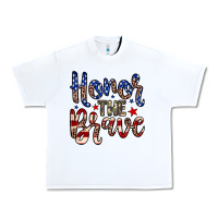 White Honor the brave Urban Heavy Tee - Neo Western