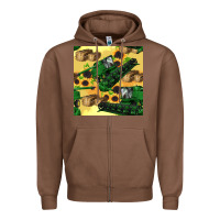Chestnut harvester seamless pattern Zipper Hoodie - BundleAndBundleShop