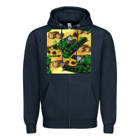 Navy harvester seamless pattern Zipper Hoodie - BundleAndBundleShop