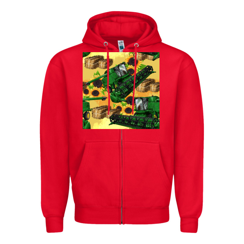 Harvester Seamless Pattern Zipper Hoodie by BundleAndBundleShop | Teevron