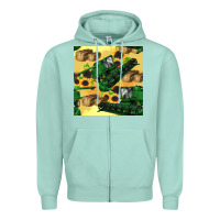 Seafoam harvester seamless pattern Zipper Hoodie - BundleAndBundleShop