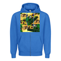 True Royal harvester seamless pattern Zipper Hoodie - BundleAndBundleShop
