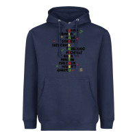 Navy black history Heavyweight Hoodie - MaliasSmallBusiness