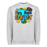 Heather Grey hey there cowboy Heavyweight Sweatshirt - Zillion Design Studio