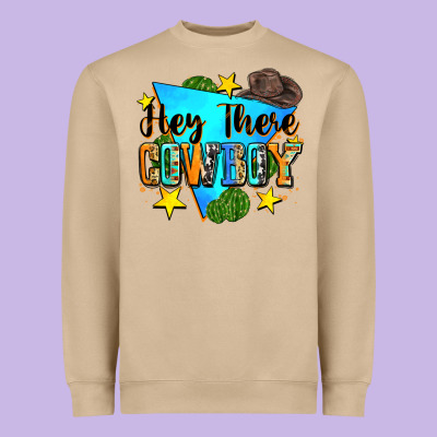 Hey There Cowboy Heavyweight Sweatshirt Designed By Zillion Design Studio