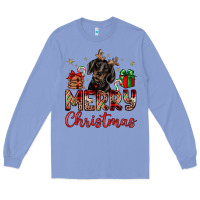 Colony Blue merry christmas dachshund Long Sleeve Tee - JahusDesignShop