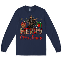 Navy merry christmas dachshund Long Sleeve Tee - JahusDesignShop