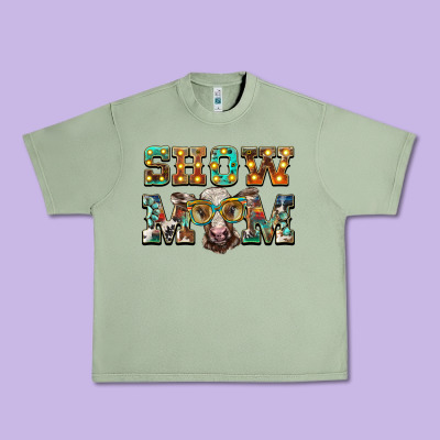 Show Mom Brown Calf Eye Glasses Urban Heavy Tee Designed By Barkaloodesign