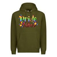 Army Green Pride Vibes LGBTQ Premium Hoodie - BundleAndBundleShop
