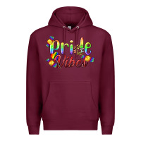 Burgundy Pride Vibes LGBTQ Premium Hoodie - BundleAndBundleShop