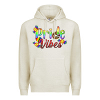 Oatmeal Heather Pride Vibes LGBTQ Premium Hoodie - BundleAndBundleShop