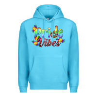 Ocean Blue Pride Vibes LGBTQ Premium Hoodie - BundleAndBundleShop
