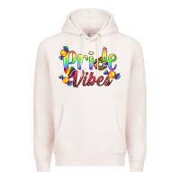 Pale Pink Pride Vibes LGBTQ Premium Hoodie - BundleAndBundleShop