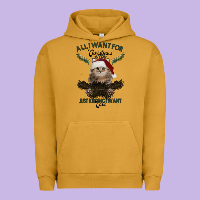 All I Want For Christmas Is You Just Kidding I Want Cats Urban Hoodie Designed By Bettercallsaul