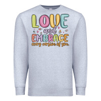 Heather Grey love and embrace every version of you Premium Sweatshirt - MaliasSmallBusiness