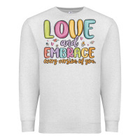 Oatmeal Heather love and embrace every version of you Premium Sweatshirt - MaliasSmallBusiness