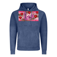 Vintage Denim Valentine's Day Love Balloon Heart Balloons Vintage Hoodie - RanaPortraitStore