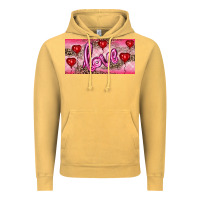 Vintage Mustard Valentine's Day Love Balloon Heart Balloons Vintage Hoodie - RanaPortraitStore