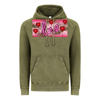 Vintage Olive Valentine's Day Love Balloon Heart Balloons Vintage Hoodie - RanaPortraitStore