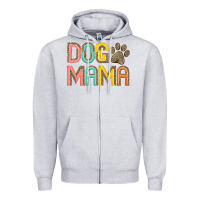 Heather Grey dog mama Zipper Hoodie - JahusDesignShop
