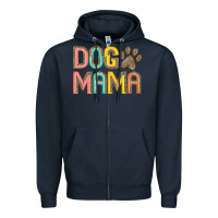 Navy dog mama Zipper Hoodie - JahusDesignShop