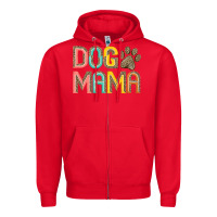 Red dog mama Zipper Hoodie - JahusDesignShop