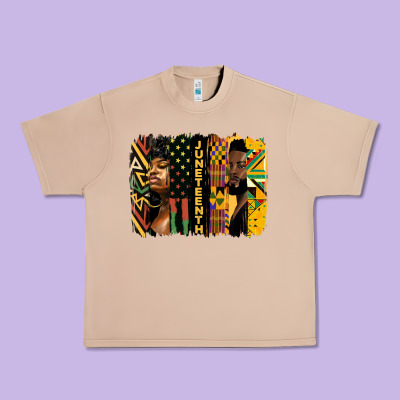 Juneteenth Brush Stroke Urban Heavy Tee Designed By Hra Design Shop