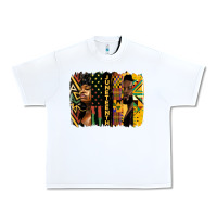 White juneteenth brush stroke Urban Heavy Tee - HRA Design Shop