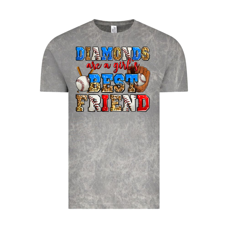 Diamonds Are A Girl's Best Friend Baseball Vintage Tee by Zillion Design Studio | Teevron