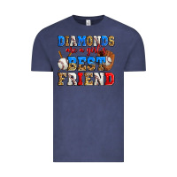 Vintage Denim diamonds are a girl's best friend baseball Vintage Tee - Zillion Design Studio