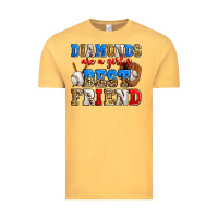 Vintage Mustard diamonds are a girl's best friend baseball Vintage Tee - Zillion Design Studio