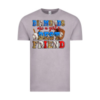 Vintage Zinc diamonds are a girl's best friend baseball Vintage Tee - Zillion Design Studio