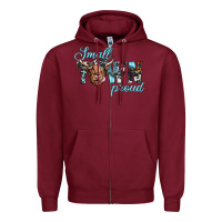 Burgundy small town proud Zipper Hoodie - JahusDesignShop