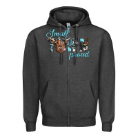 Charcoal Heather small town proud Zipper Hoodie - JahusDesignShop