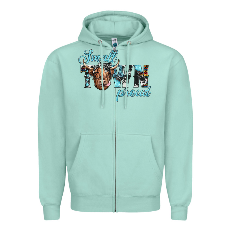 Small Town Proud Zipper Hoodie by JahusDesignShop | Teevron