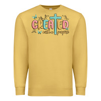 Antique Gold created with a purpose Premium Sweatshirt - MaliasSmallBusiness
